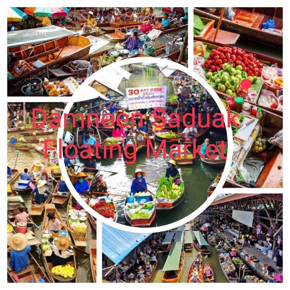 Domnoen saduak floating market