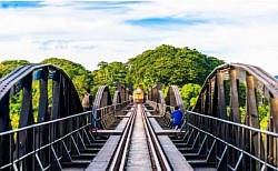 The bridge over the railway on the River Kwai kanchanaburi